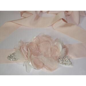 Blush bridal wedding belt sash, Bridal  MOB Quinceanera Wedding Party Formal